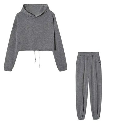 Autumn/Winter Fashionable Long Sleeve Casual Sportswear Two-Piece Set Sweet Style Pant Sets